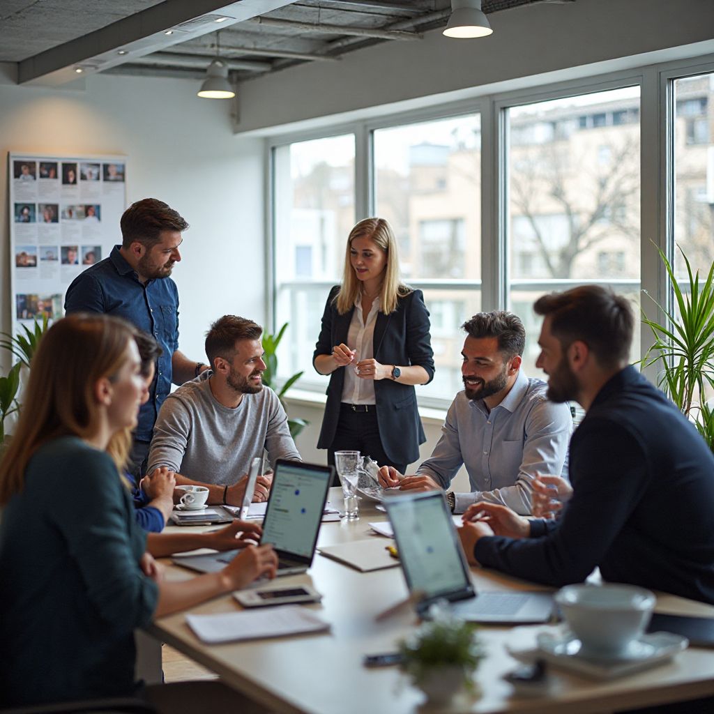 Echipa Motilifero într-o sesiune de brainstorming creativă